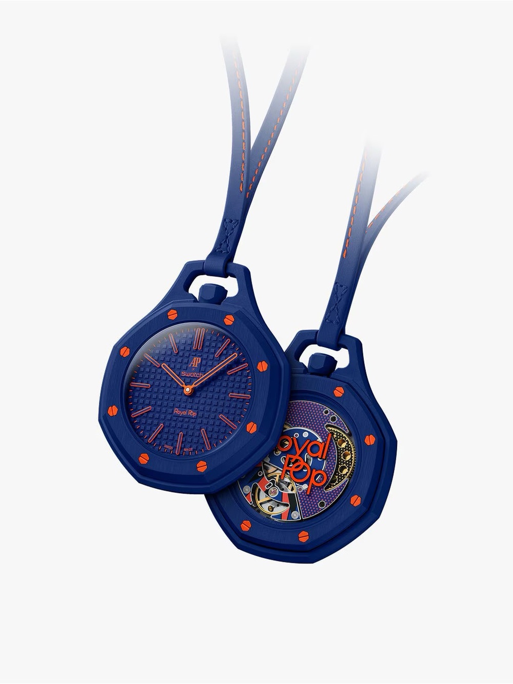 Audemars Piguet x Swatch Royal Pop blue orange Pendant Watch ORENJI HACHI AP